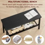 Dining Table Set for 4 with Bench and Storage 5