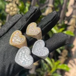 Iced Out Heart Baguette Ring Womens Micro Pave 2