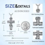 925 Sterling Silver Orthodox Cross Necklace Amulet 2