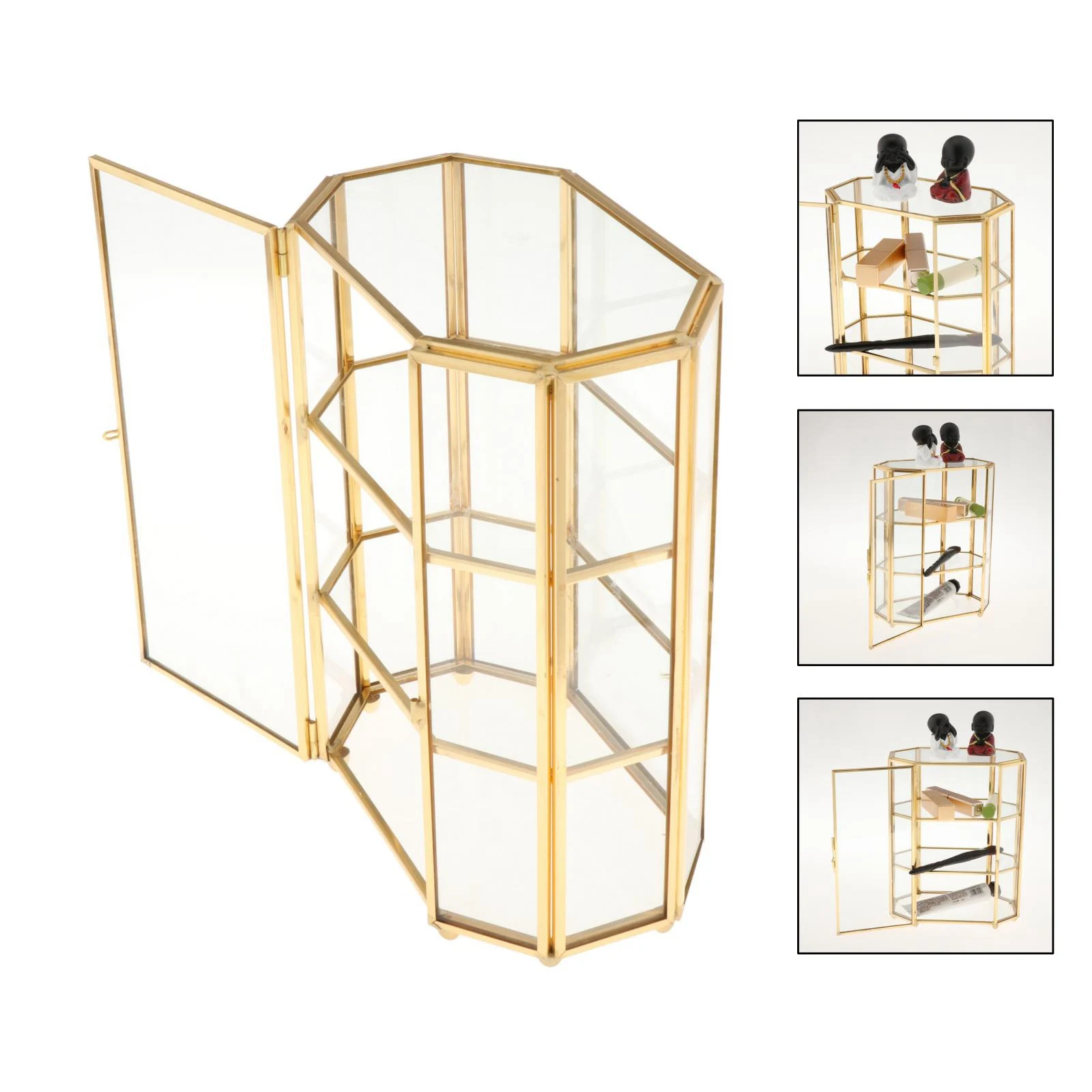 3-Tier Glass Makeup Organizer Display Box 3 3-Tier Glass Makeup Organizer Display Box 3