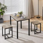 Compact 2-Person Dining Set with Chairs 2
