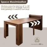 Extendable Dining Table with Storage Folding 5