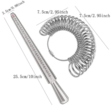 Ring Sizer Mandrel Kit Finger Gauge Jewelry Tool 2