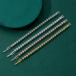 Roman Crystal Geometric Chain Bracelet for Women 4