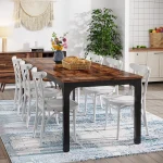 Tribesigns Rustic Large Dining Table for 6-8 People 2