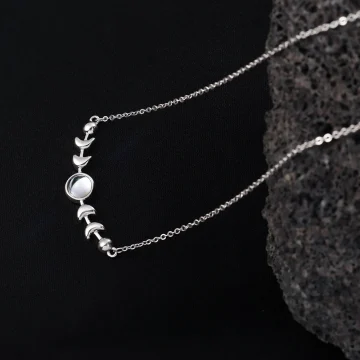 Moonstone Necklace Women 925 Silver Moon Phase 2 | PricZone Moonstone Necklace Women 925 Silver Moon Phase 2 | PricZone