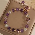 Amethyst Money Bag Bracelet Zirconia 3
