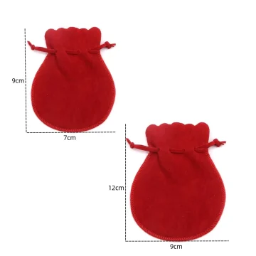 10pcs Small Velvet Jewelry Pouch Drawstring Bag 2