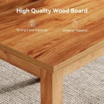 Square Dining Table 39-inch Brown Wood for 4 6