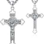 St Benedict Jesus Cross Protection Necklace 1
