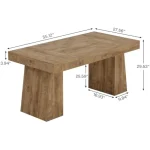 Rectangular Wood Dining Table for 4-6 People 2