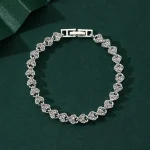 Roman Crystal Geometric Chain Bracelet for Women 3