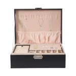 Double Lock Leather PVC Jewelry Storage Case 6