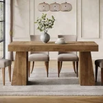 Rectangular Wood Dining Table for 4-6 People 5
