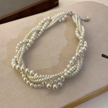 Bridal Pearl Choker Elegant Fashion Necklace 2