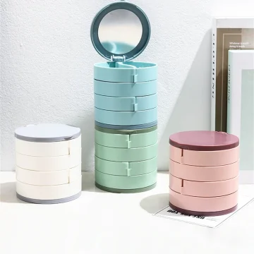 Rotating Multi-Layer Plastic Desktop Storage Box 2