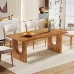 Modern Wood Dining Table 71-inch for 6 to 8 1