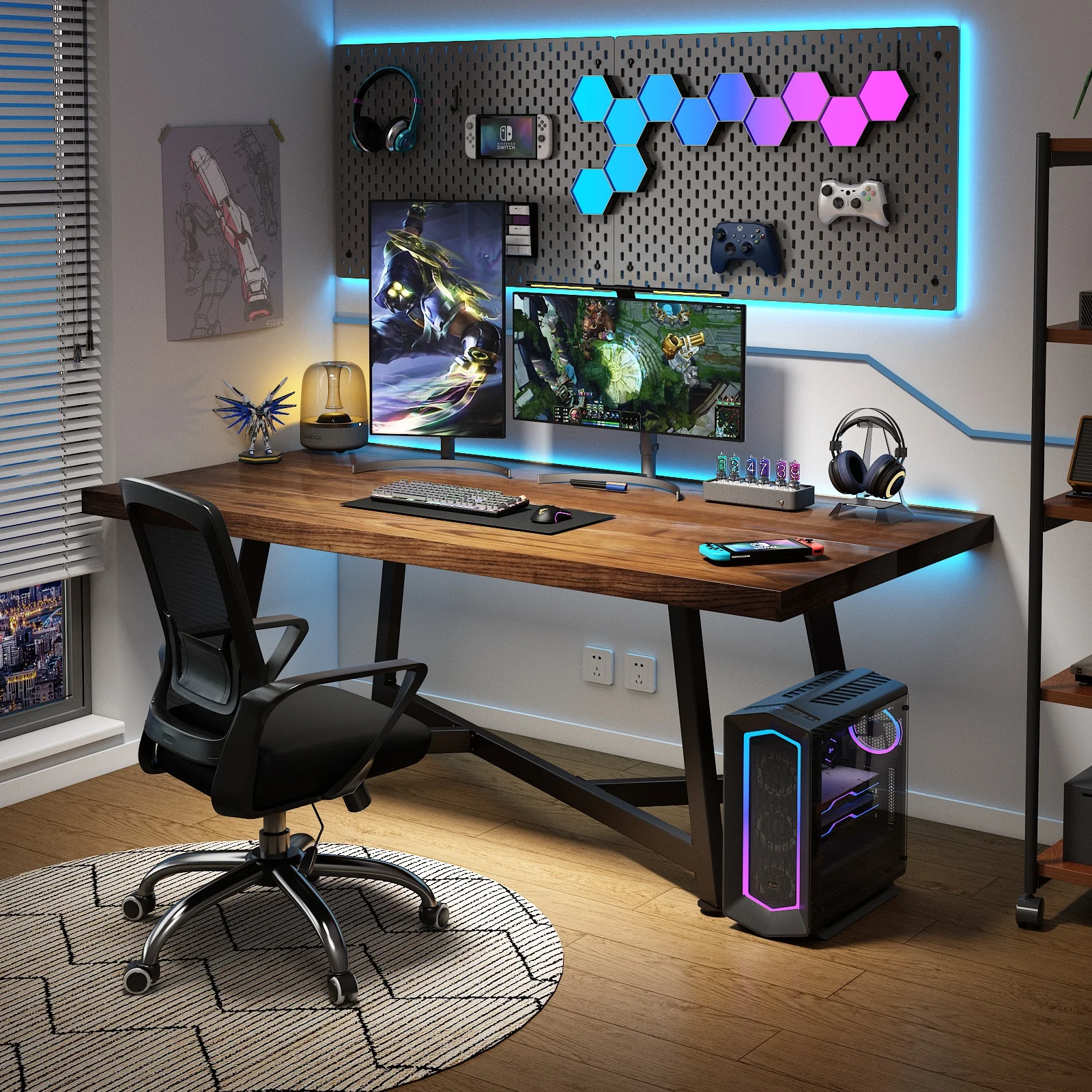 Dining table styled in a dining room setting