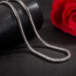 Silver Snake Chain Necklace for Men and Womens 4