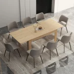 59 to 86-Inch Extendable Dining Table for 6-10 1
