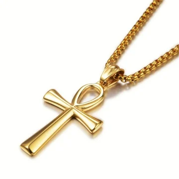 Ancient Egypt Ankh Cross Charm Pendant Gold Silver Color Stainless Steel Amulet Necklaces For Women Men Egyptian Jewelry Gifts 2 | PricZone Ancient Egypt Ankh Cross Charm Pendant Gold Silver Color Stainless Steel Amulet Necklaces For Women Men Egyptian Jewelry Gifts 2 | PricZone