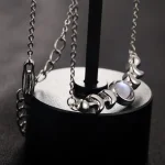 Moonstone Necklace Women 925 Silver Moon Phase 1