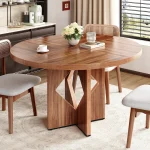 47-Inch Round Farmhouse Table with Pedestal 5