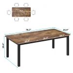 78-Inch Rectangular Table for 6-8 Cut Corners 3