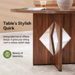 47-Inch Round Farmhouse Table with Pedestal 6