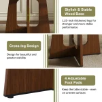 47-inch Round Farmhouse Dining Table for 4-6 Dark 4