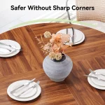 47-Inch Round Farmhouse Table with Pedestal 3