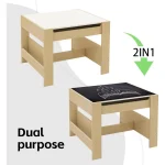3-Piece Toddler Table Set with 2 Chairs Kids Room 5