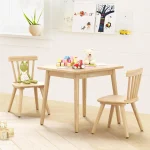 Windsor Kids Table and 2 Chair Set Rubberwood 2