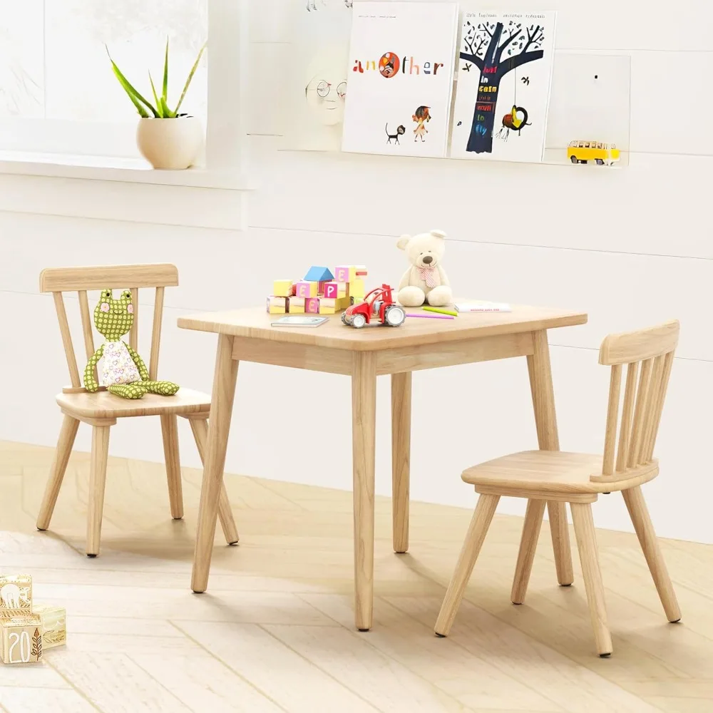 Windsor Kids Table and 2 Chair Set Rubberwood 2 Windsor Kids Table and 2 Chair Set Rubberwood 2