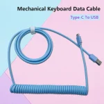 Coiled Spring USB-C to USB Keyboard Cable 2