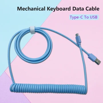 Coiled Spring USB-C to USB Keyboard Cable 2