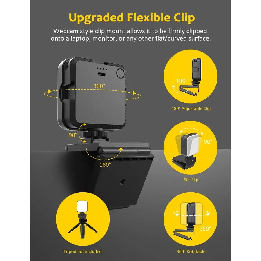 echargeable Clip-On Webcam Ring Light Kit 5 echargeable Clip-On Webcam Ring Light Kit 5