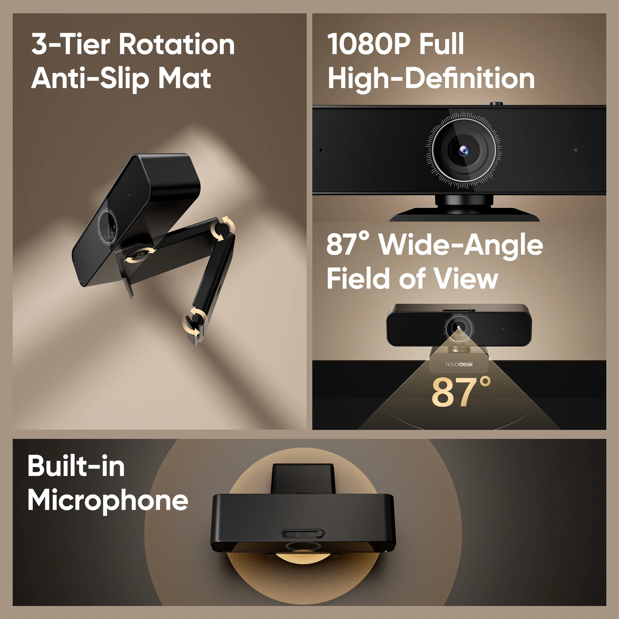 Deli 1080p HD Webcam with Microphone, Privacy Cover & Tripod, Plug and Play for Video Conferencing 3 Deli 1080p HD Webcam with Microphone, Privacy Cover & Tripod, Plug and Play for Video Conferencing 3