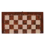 3-in-1 Wooden Chess Checkers Backgammon Set 2