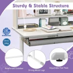 Kids Study Desk 7-Level Tilt Height Adjustable 6