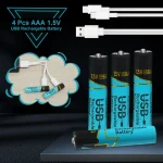 USB Rechargeable AA & AAA Lithium Batteries 4