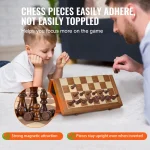 SucceBuy 15-inch Wooden 2-in-1 Chess Set 2