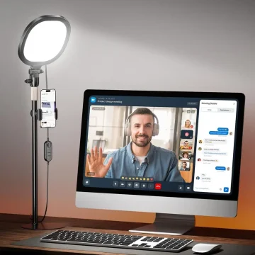 Desktop Ring Light Stand CRI 97+ Video Calls 1