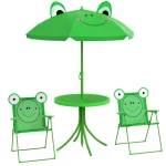 Folding Kids Table Chair Set Garden Green 1