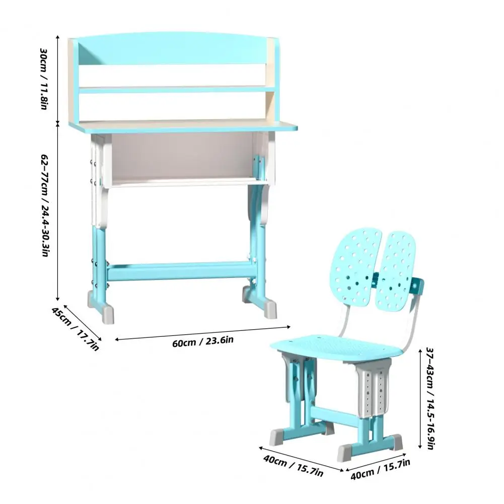 Kids desk and chair with widened desktop