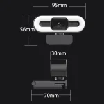 4K USB Webcam with Mic and Ring Light 5