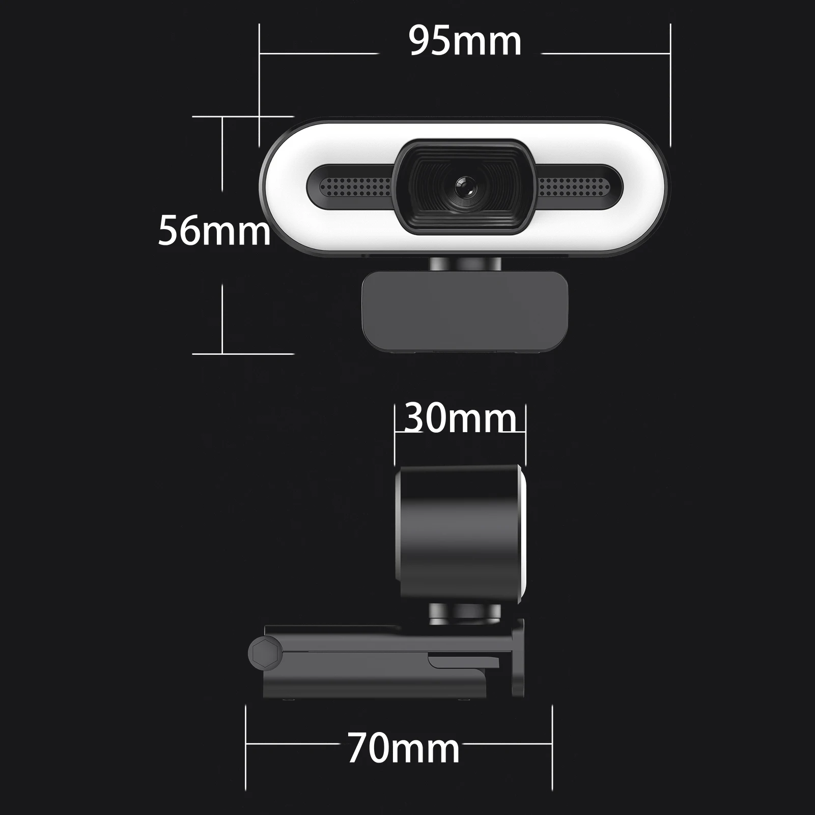 4K USB Webcam with Mic and Ring Light 5 4K USB Webcam with Mic and Ring Light 5