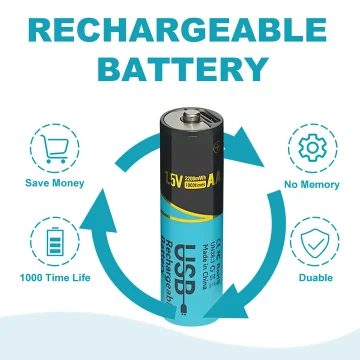 USB Rechargeable AA & AAA Lithium Batteries 2