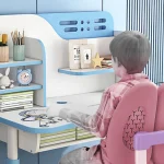 Kids Study Desk Chair Set 2-Piece Adjustable 1