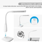 Kids Study Desk Chair Set LED Lamp Adjustable 4